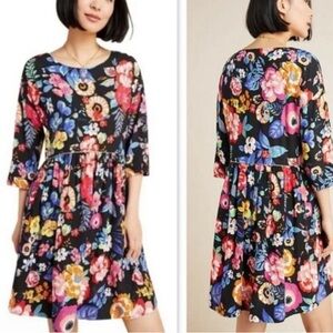 Maeve by Anthropologie Magnolia Floral Babydoll Tunic